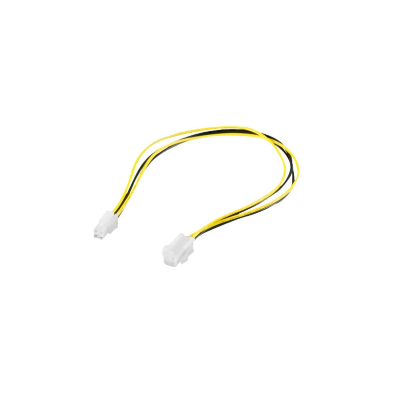 goobay 4-Pin P4 Stromkabel-Verlängerung, Verlängerungskabel(37cm, Bulk)