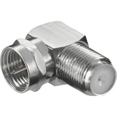goobay 90°-Winkel-Adapter F-Stecker auf F-Kupplung(silber)