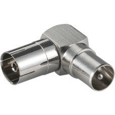 goobay 90°-Winkeladapter Koaxial-Stecker auf -Buchse(silber)