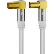 Koax-Stecker 90°(weiß, 5 Meter)