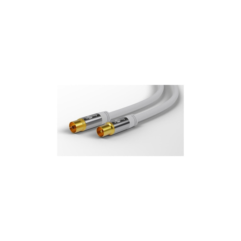 Koax-Stecker(weiß, 10 Meter)