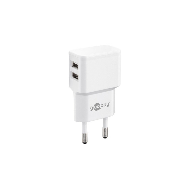 goobay Apple Lightning Dual Ladeset 2,4 A, Ladegerät(weiß)