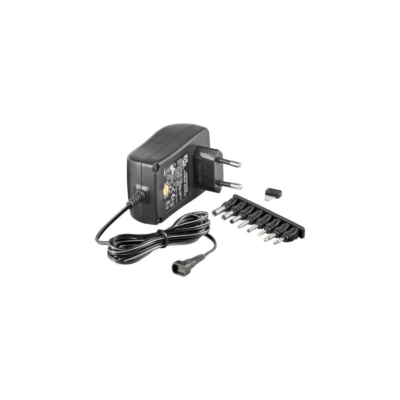 goobay Drehschalteradapter 2250 mA, Netzteil(schwarz, 3-12 Volt)
