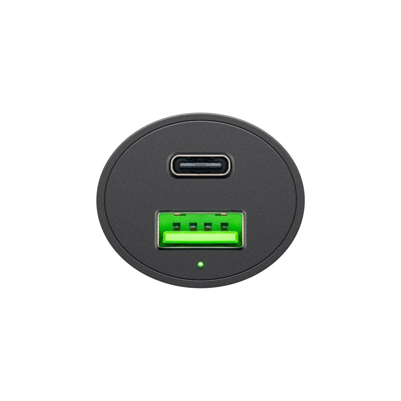 goobay Dual-USB Auto Schnellladegerät USB-C PD (Power Delivery)(schwarz)