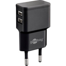 goobay Dual USB-Ladegerät 2,4 A(schwarz)