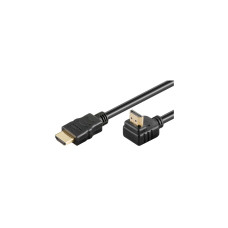 goobay High-Speed-HDMI 90°-Kabel mit Ethernet(schwarz, 5 Meter)