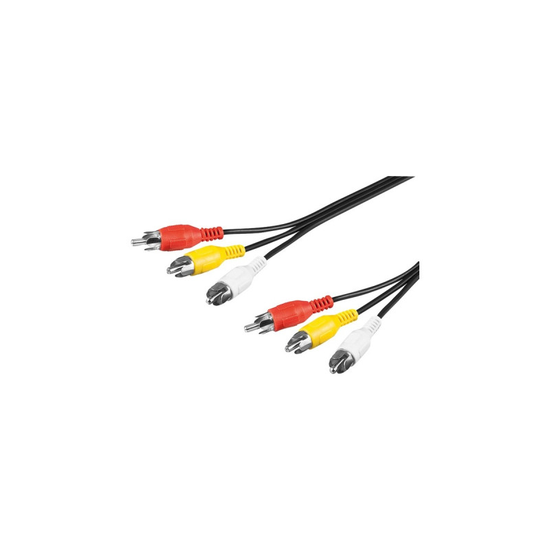 3xCinch(schwarz, 2 Meter)