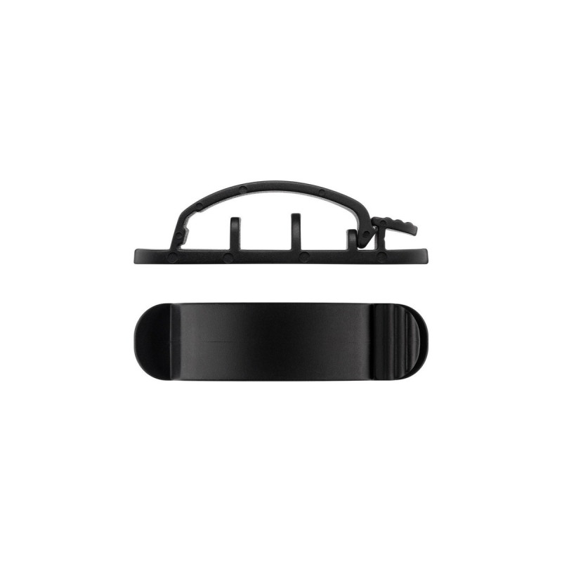 goobay Kabel Management Clip 3-Slots, Kabelführung(schwarz, 3er-Set)