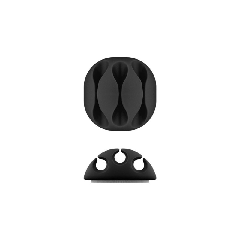 goobay Kabel Management Set, Kabelführung(schwarz, 5er-Set)