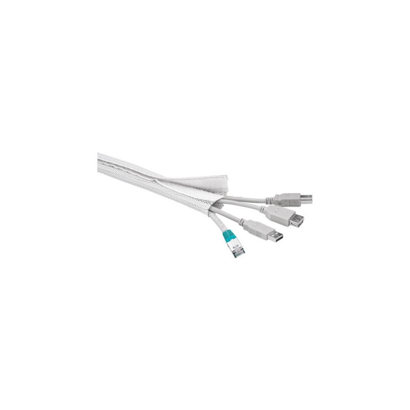 goobay Kabelmantel 51918(weiß, 1,8 Meter)