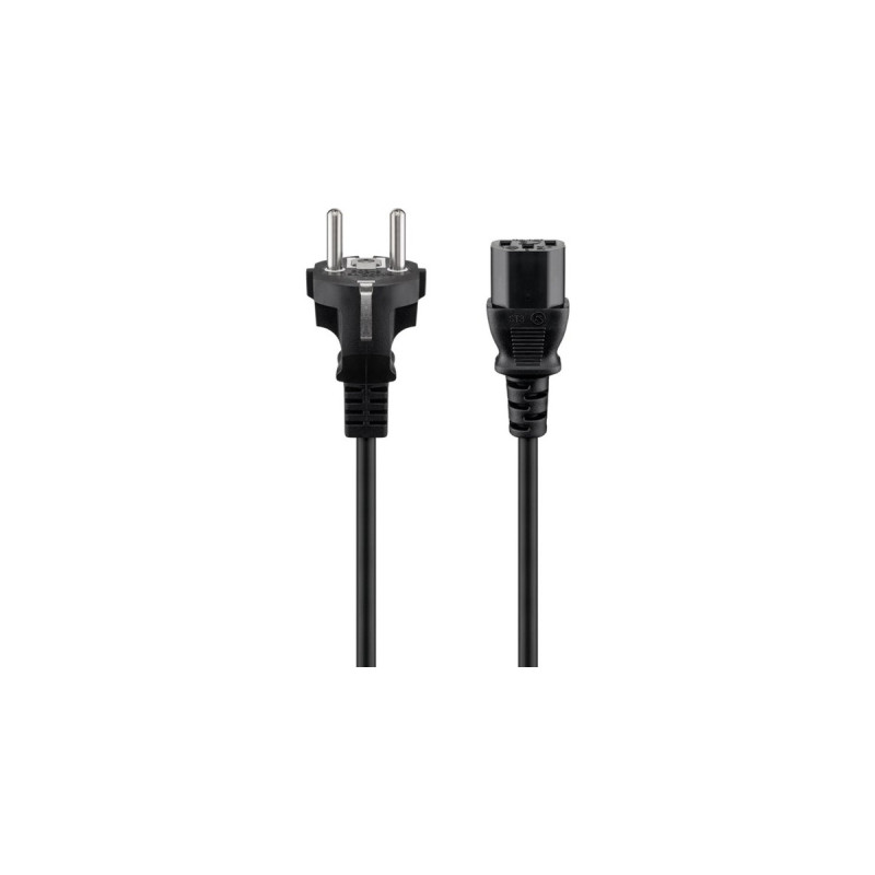 goobay Kaltgeräte Anschlusskabel(schwarz, 1,5 Meter)