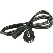 goobay Kaltgerätekabel(schwarz, 2 Meter, mit geraden Anschlüssen)