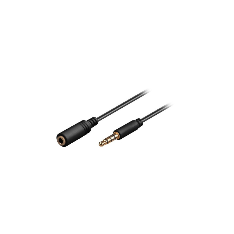 3,5mm 4 Pin slim(schwarz, 3 Meter)