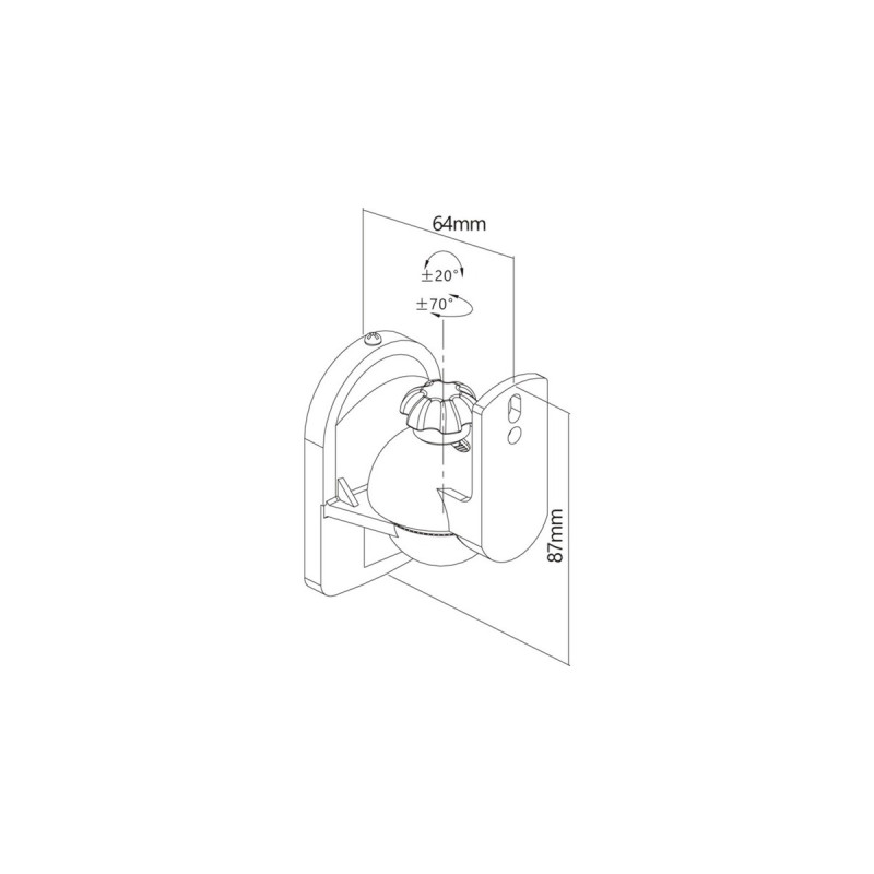 goobay Lautsprecher Wandhalterung(schwarz)