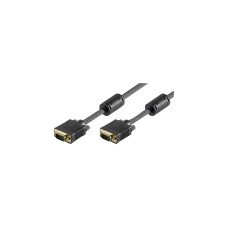 goobay Monitorkabel mit 15-poligen HD-Steckern(schwarz, 2 Meter)