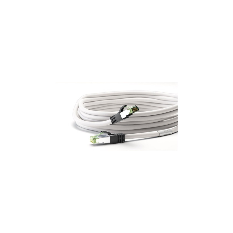 goobay Patchkabel CAT8.1 S/FTP (PiMF)(weiß, 1 Meter)