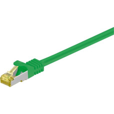 goobay Patchkabel RJ-45 SFTP, mit Cat 7 Rohkabel(grün, 50cm, 500 MHz)