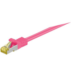 goobay Patchkabel RJ-45 SFTP, mit Cat 7 Rohkabel(pink, 7,5 Meter, 500 MHz)