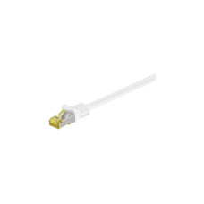 goobay Patchkabel RJ-45 SFTP, mit Cat 7 Rohkabel(weiß, 25cm, 500 MHz)