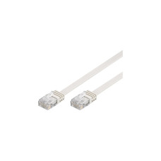 RJ-45 Stecker(weiß, 100cm, flach, Cat.5e U/UTP)