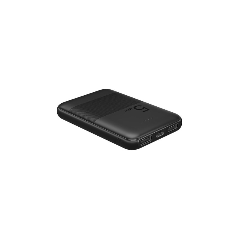 goobay Powerbank kompakt 5.000 mAh(schwarz, 5.000 mAh, Quick Charge 3.0)