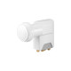 goobay Quattro Universal LNB 0,1dB(weiß/grau)