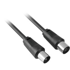 goobay RF-Stecker auf RF-Buchse, Kabel(schwarz, 10 Meter, Bulk)