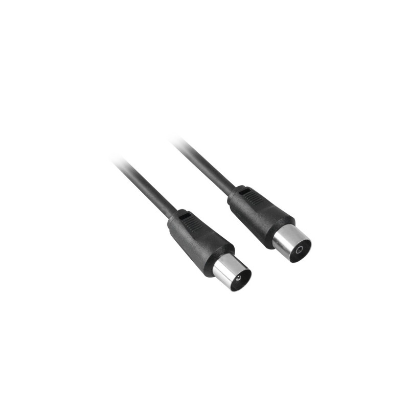 goobay RF-Stecker auf RF-Buchse, Kabel(schwarz, 10 Meter, Bulk)