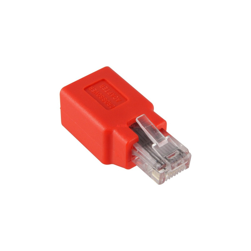 goobay RJ45 Crossover Adapter(rot, Bulk)