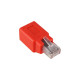 goobay RJ45 Crossover Adapter(rot, Bulk)