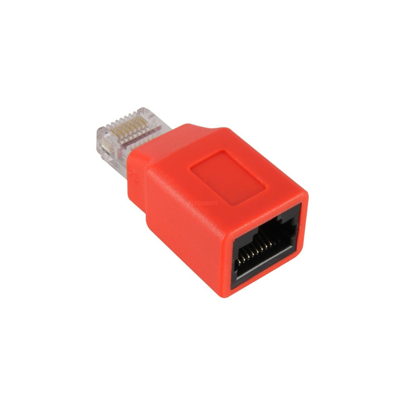 goobay RJ45 Crossover Adapter(rot, Bulk)