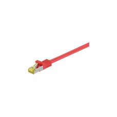 goobay RJ-45 Patchkabel Cat 6.a S/FTP (PIMF), mit Cat.7 Rohkabel(rot, 3 Meter, 500 MHz)