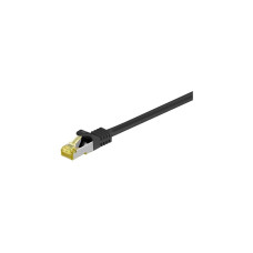 goobay RJ-45 Patchkabel Cat 6.a S/FTP (PIMF), mit Cat.7 Rohkabel(schwarz, 1,5 Meter, 500 MHz)