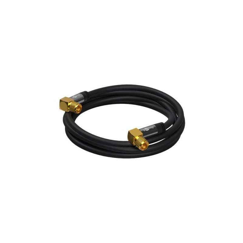 F-Stecker 90°(schwarz, 1 Meter)