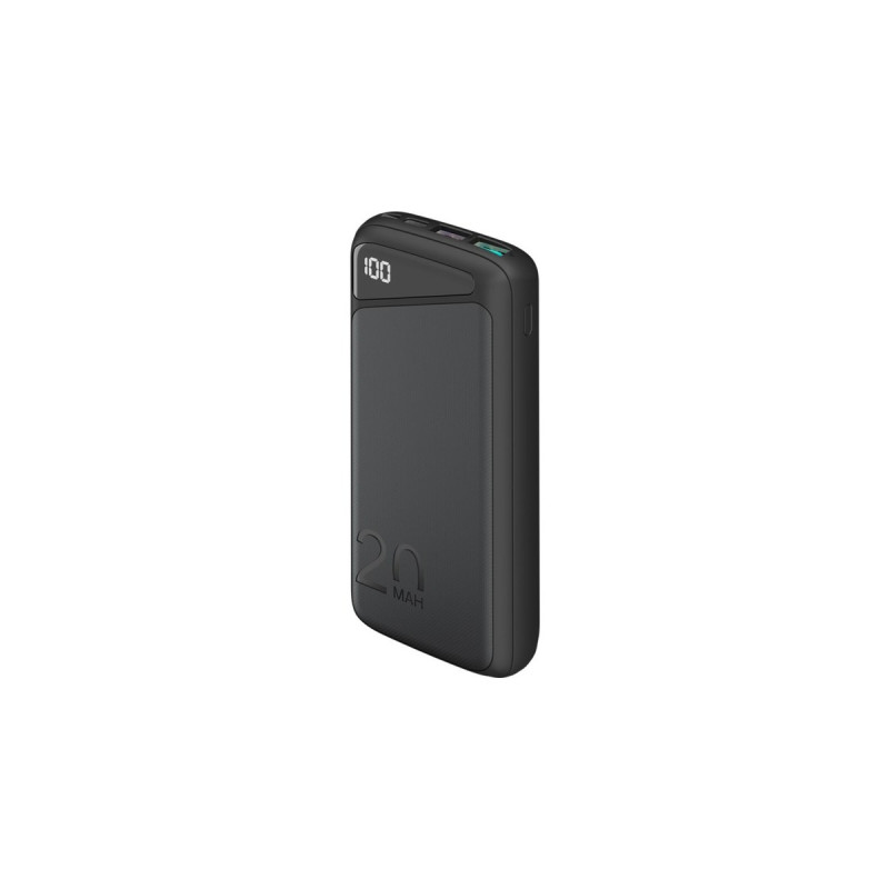 goobay Schnelllade-Powerbank 20.000 mAh(schwarz, PD, Quick Charge 3.0, Super Charge)