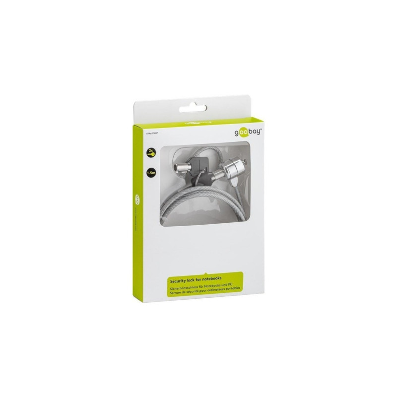 goobay Sicherheitsschloss für Notebooks und PC, Einsteckschloss(schwarz)