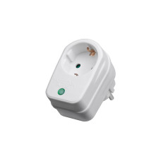 goobay Steckdosenadapter mit Überspannungsschutz(weiß)