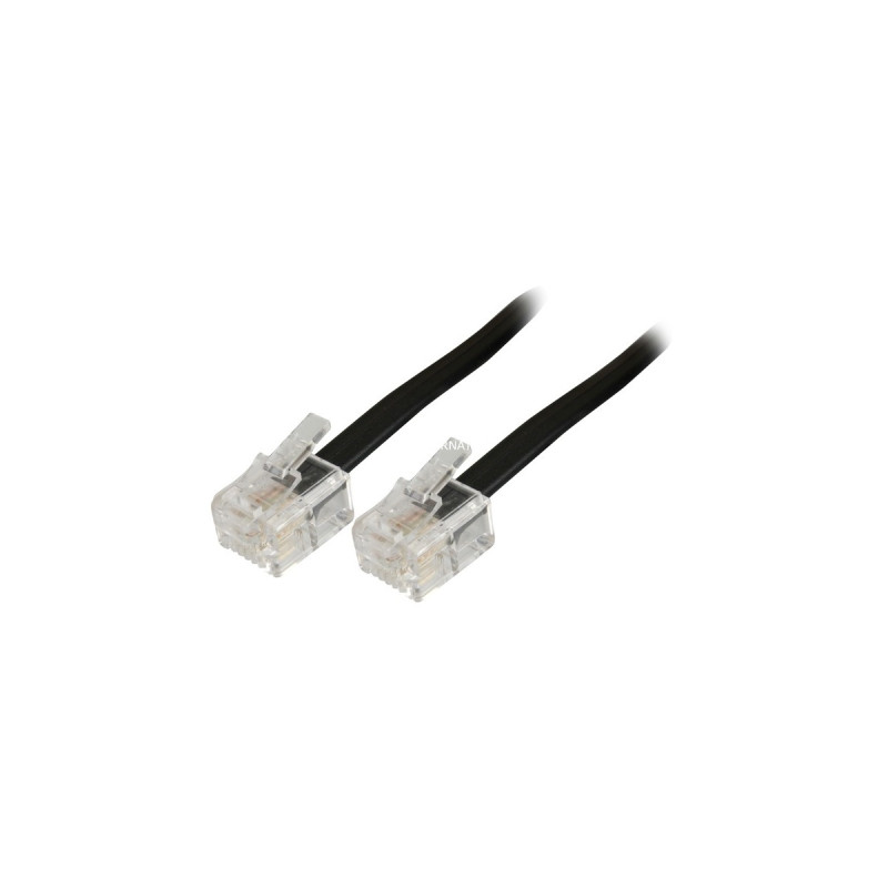 goobay Telefonkabel RJ-11 4-Pin(schwarz, 3 Meter)