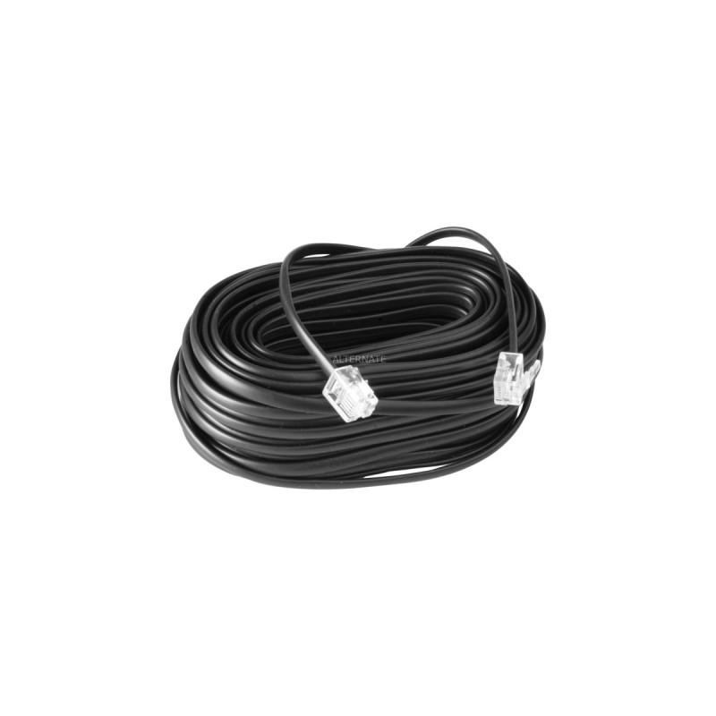 goobay Telefonkabel RJ-11 4-Pin(schwarz, 10 Meter)