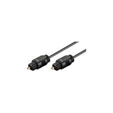 goobay Toslink-Kabel, LWL-Kabel Toslinkstecker(schwarz, 5 Meter)