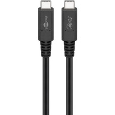 USB-C Stecker, Koaxialkabel(schwarz, 1 Meter, PD, Laden mit bis zu 100 Watt)