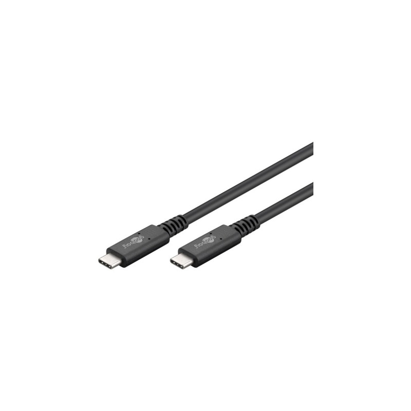 USB-C Stecker, Koaxialkabel(schwarz, 1 Meter, PD, Laden mit bis zu 100 Watt)