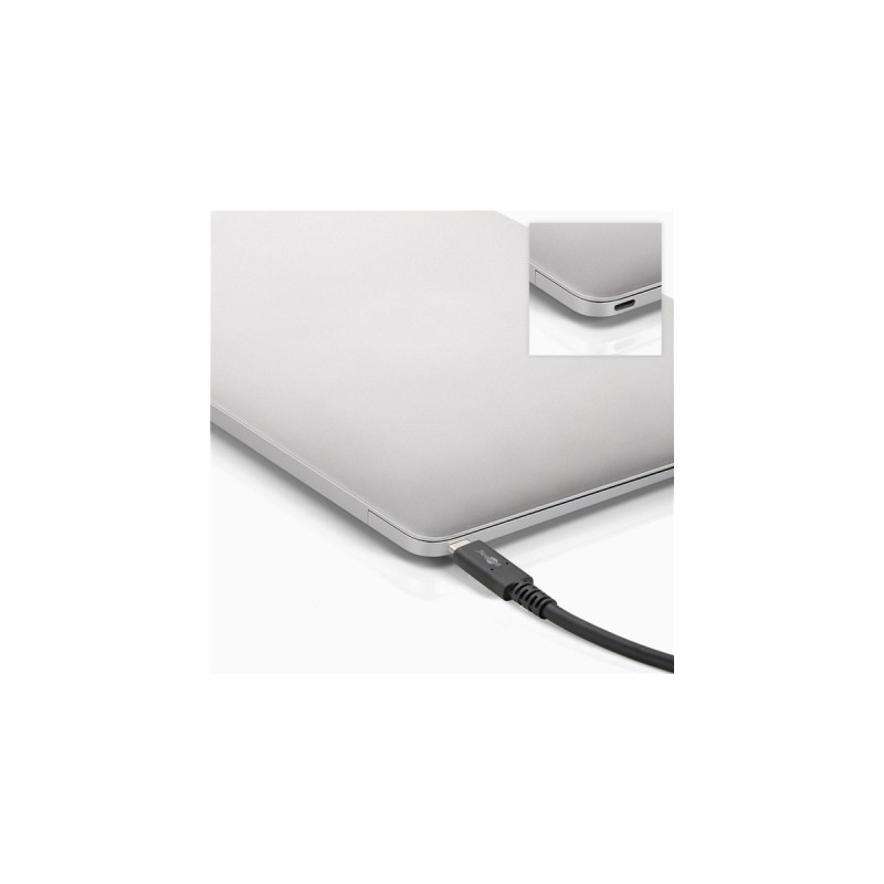 USB-C Stecker, Koaxialkabel(schwarz, 1 Meter, PD, Laden mit bis zu 100 Watt)