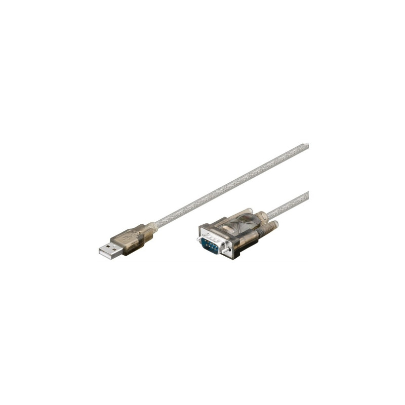 Seriell RS-232 Stecker(transparent, 1,5 Meter)
