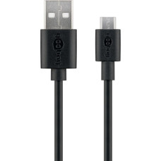 Micro-USB Stecker(schwarz, 0,5 Meter)