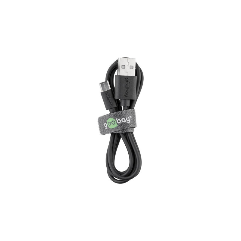 Micro-USB Stecker(schwarz, 0,5 Meter)