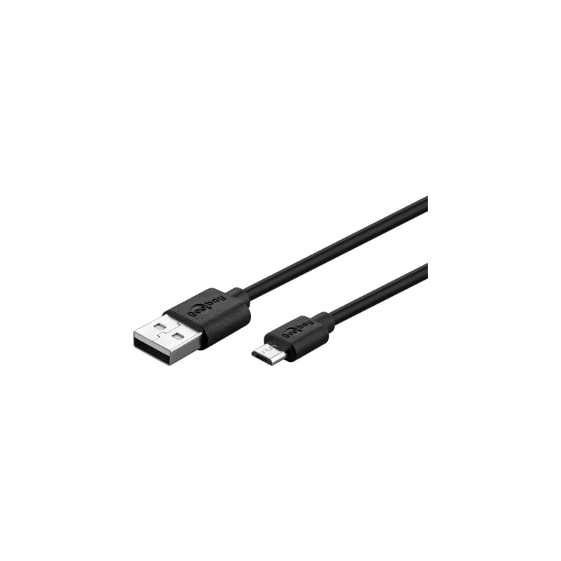 Micro-USB Stecker(schwarz, 1 Meter)