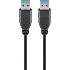 USB-A Stecker(schwarz, 1,8 Meter)