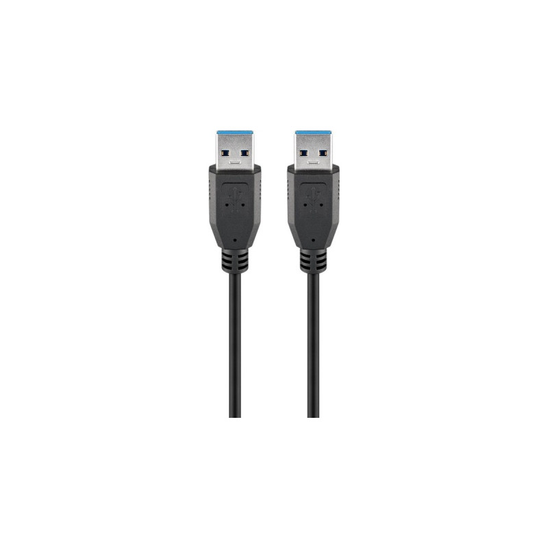 USB-A Stecker(schwarz, 1,8 Meter)