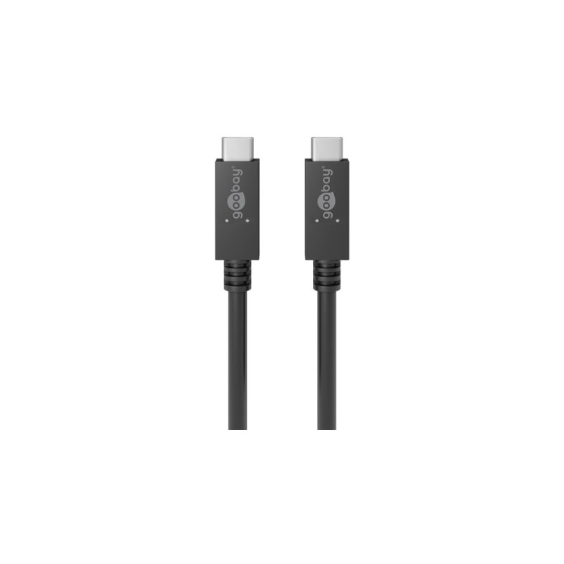 USB-C Stecker(schwarz, 1 Meter, PD, Laden mit bis zu 100 Watt)
